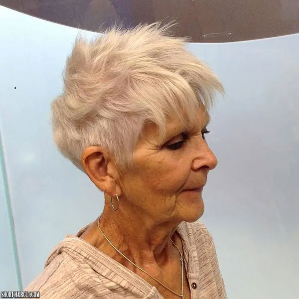 Short Choppy Hairstyles For Over 70