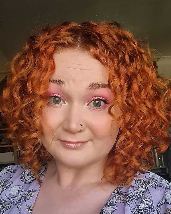 Short Curly Hair For Round Chubby Faces