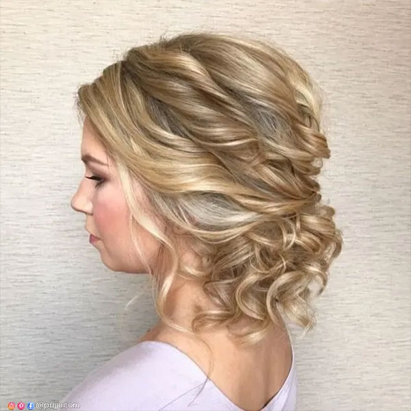 Cute Updos For Short Curly Hair
