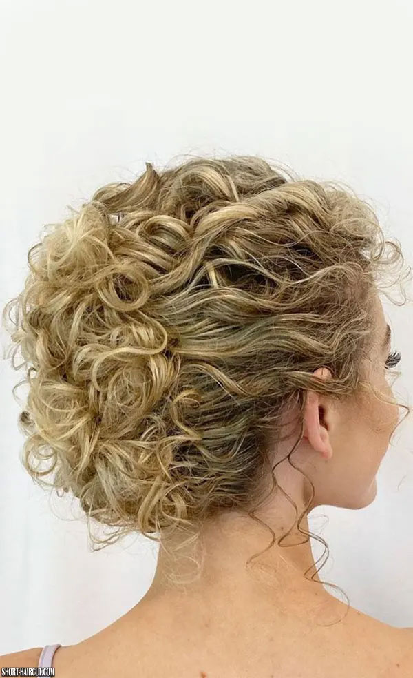 Short Curly Hair Updos For Wedding