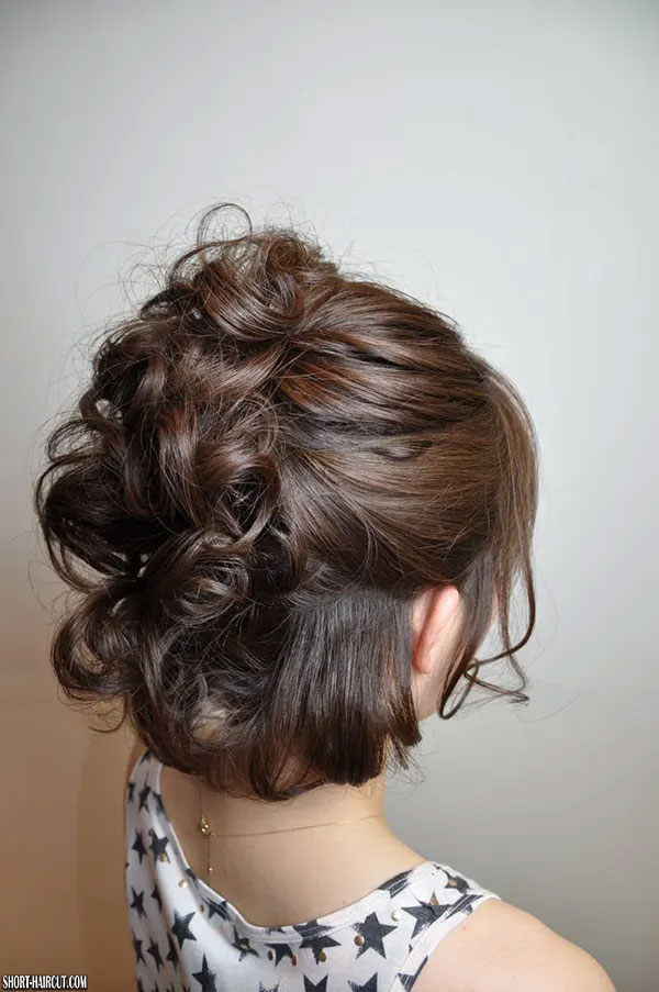 Hair Updos For Short Curly Hair