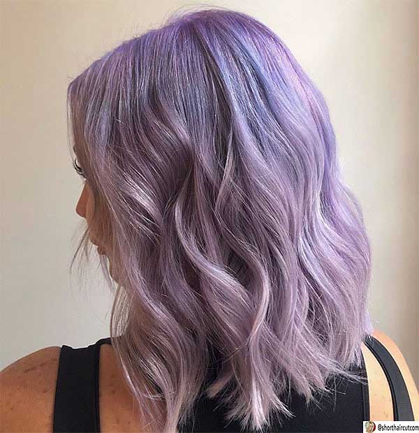 Lavender Shoulder Length Hair
