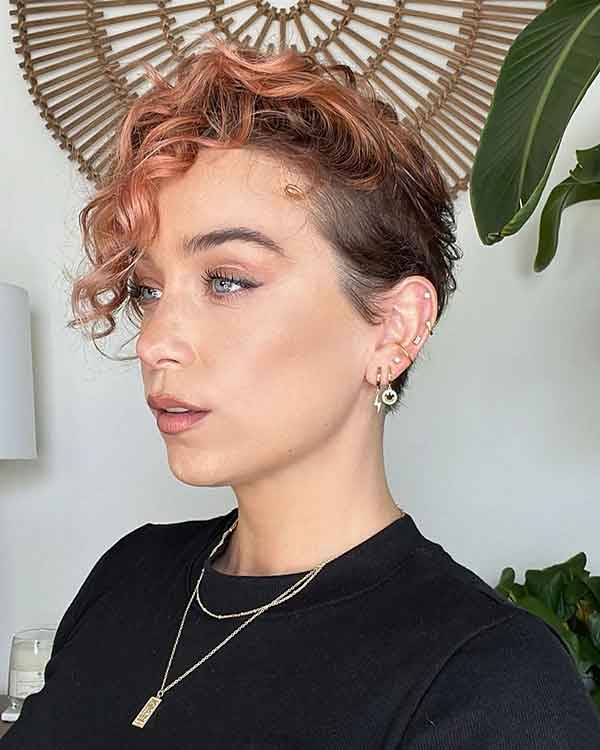 Wavy Pixie Cut With Bangs
