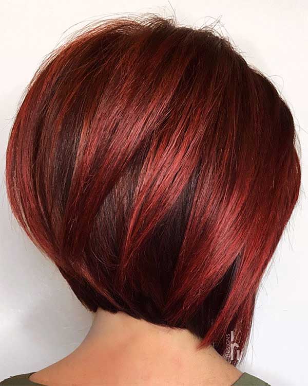 Dark Red Hair Color Short
