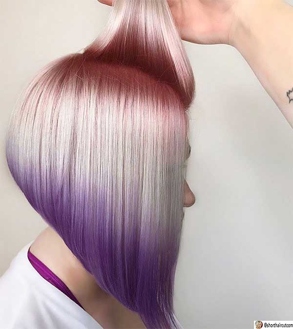 Lavender Ombre Short Hair