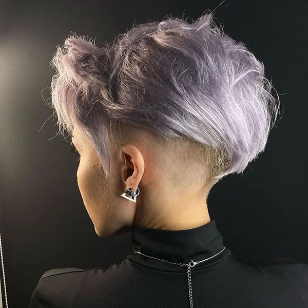Lavender Pixie Cut