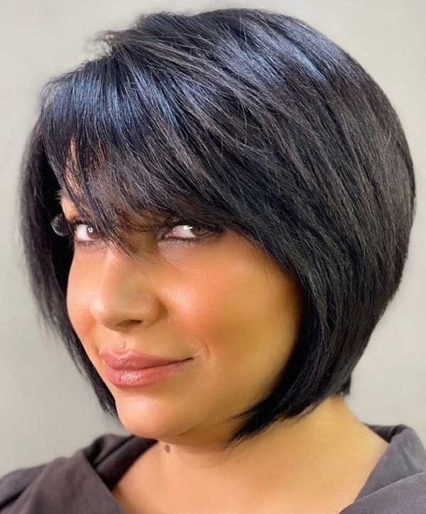 Inverted Bob With Side Bangs