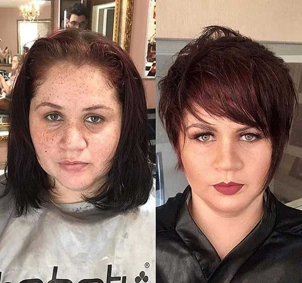 Long Pixie Cut For Round Chubby Face