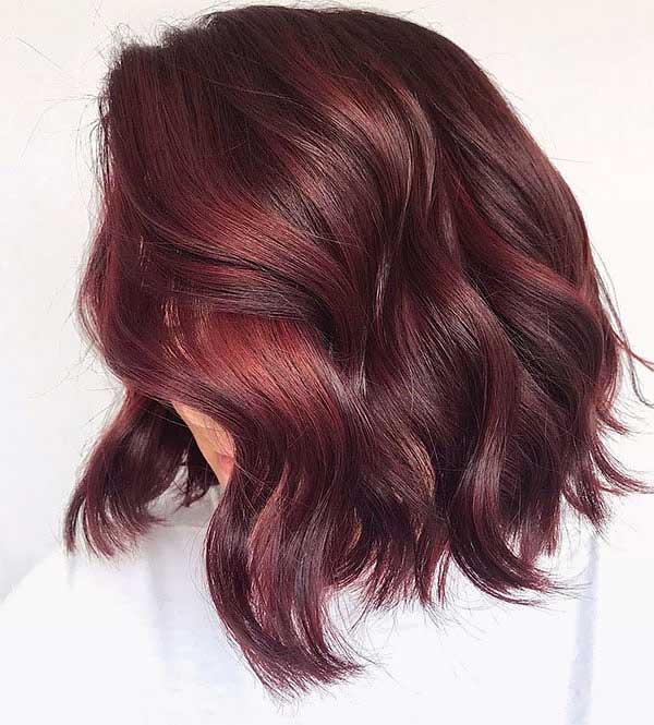 Short Dark Hair With Red Highlights