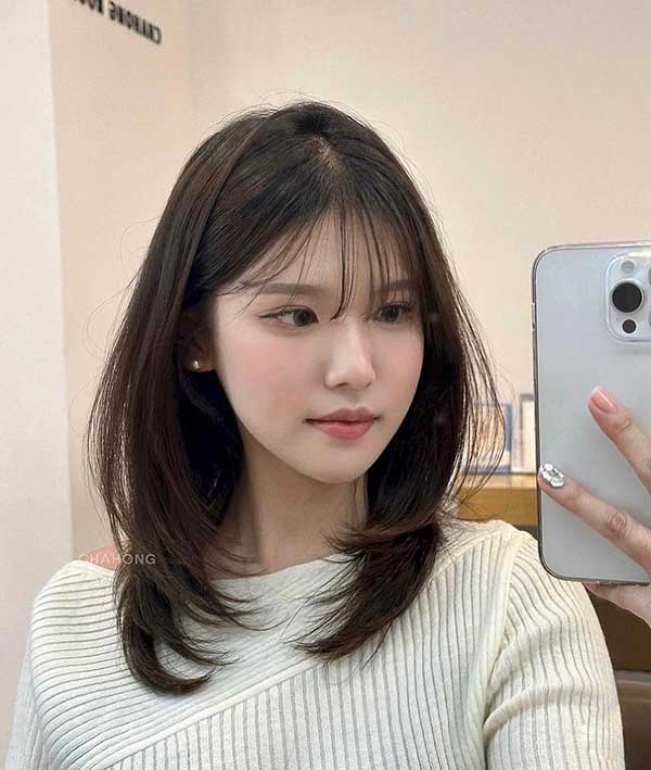 Trendy Korean Shoulder Length Hair