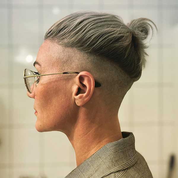 Black Short Hairstyles Shaved Sides And Back