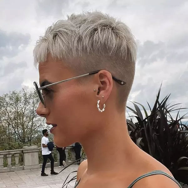 Pixie Haircut With Shaved Sides