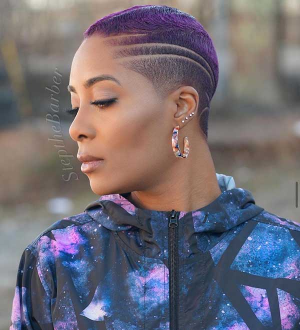 Short Black Hairstyles With Shaved Sides And Back
