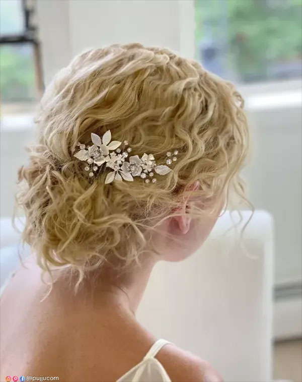 Short Curly Hair Updos For Wedding