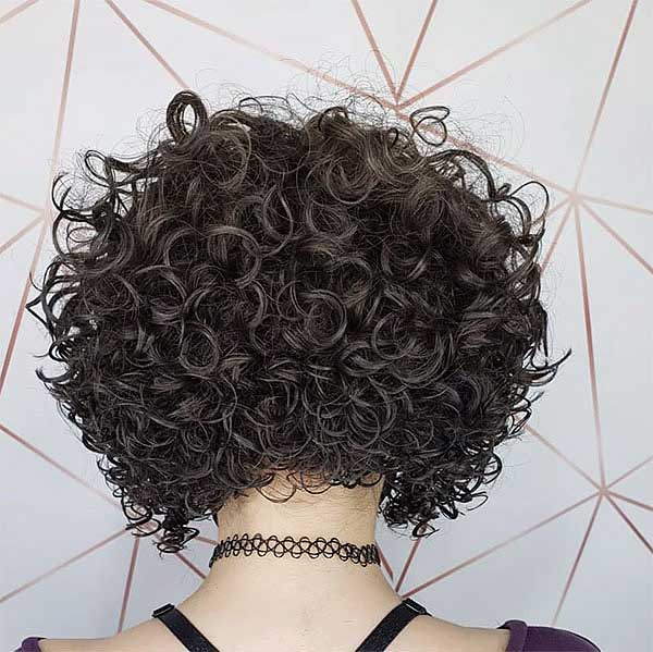 Curly Inverted Bob With Layers