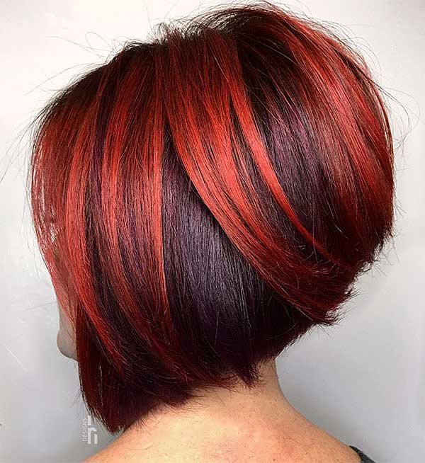 Dark Red Hair Color For Short Hair
