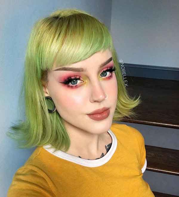 Short Green Hairstyles