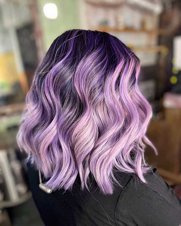 Purple Short Hair Color