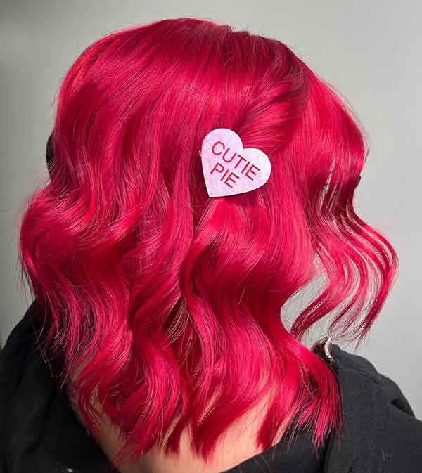 Bright Red Short Hair Color